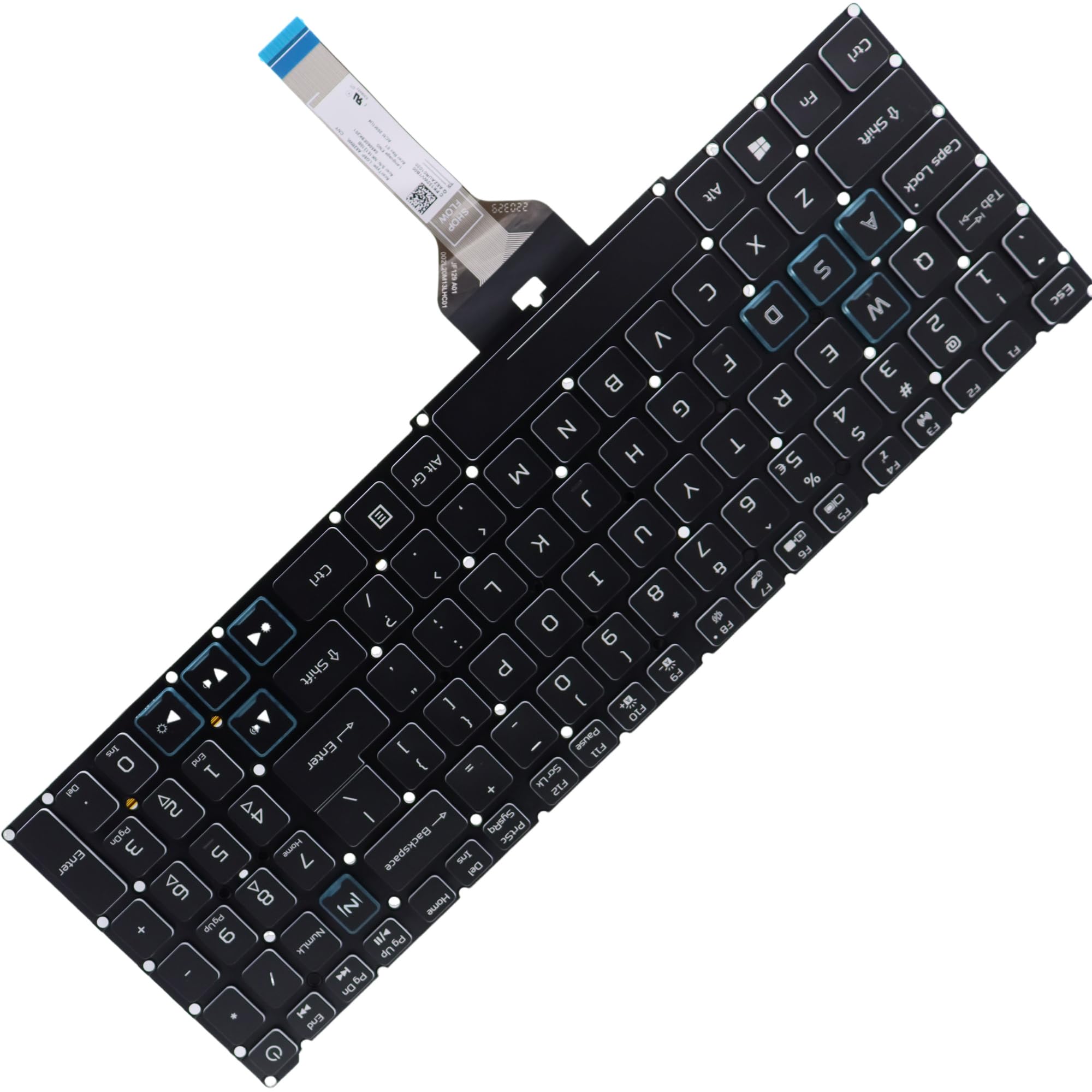 Amazon.com: Deal4GO White Letter RGB Colorful Backlit Keyboard